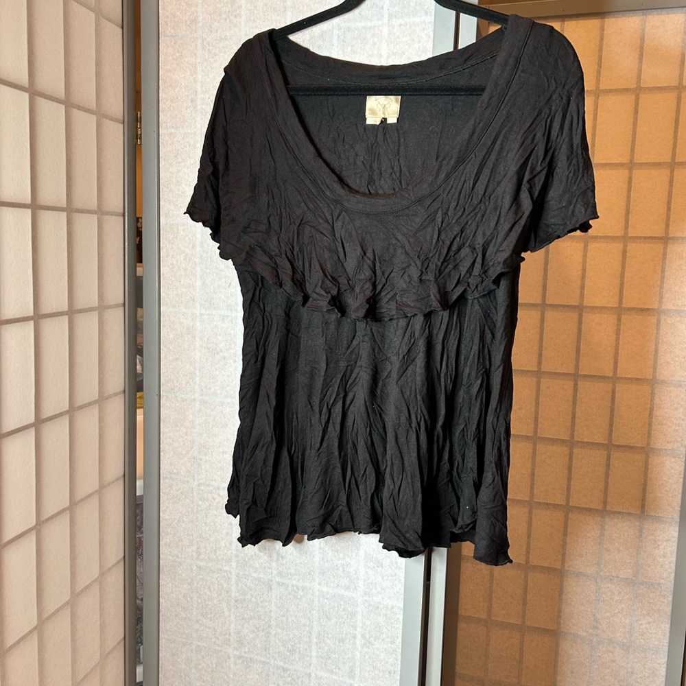Anthropologie Vanessa Virginia black sleeveless top